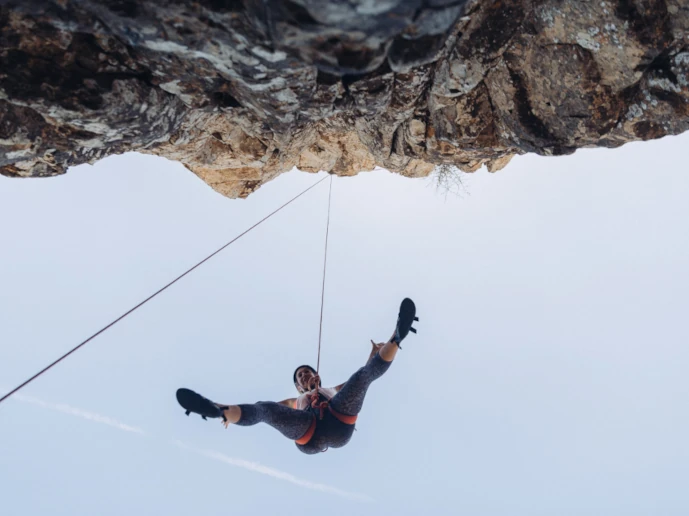 Climber top roping in Lagos